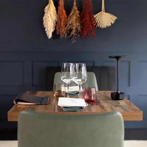 A table set for dinner at Sonnet in Alnwick